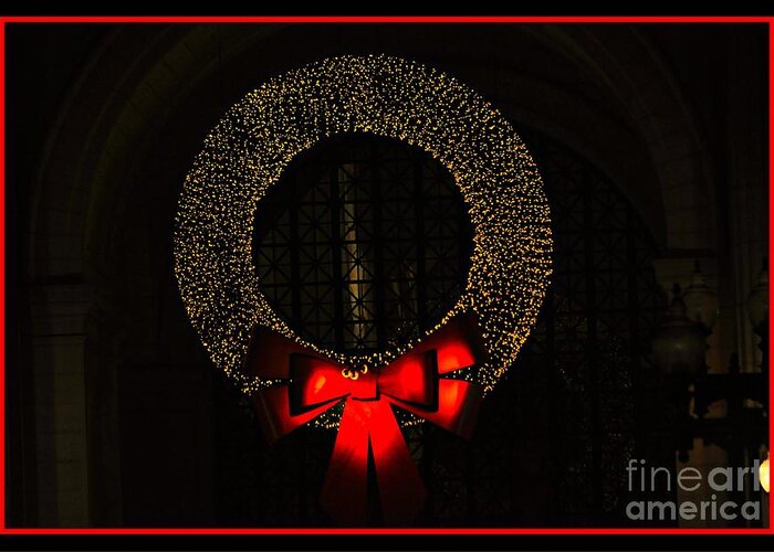 Holidays Greeting Card featuring the photograph The Wreath by Nona Kumah