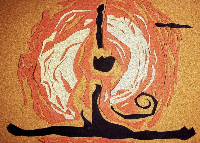 Yoga Greeting Card featuring the painting Themis by Shelley Bain