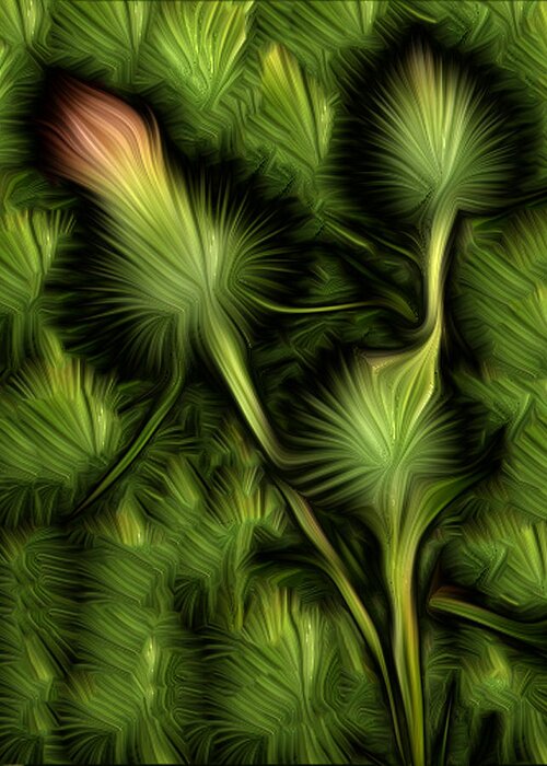 Abstract Greeting Card featuring the photograph Thistle 2 by Jim Painter