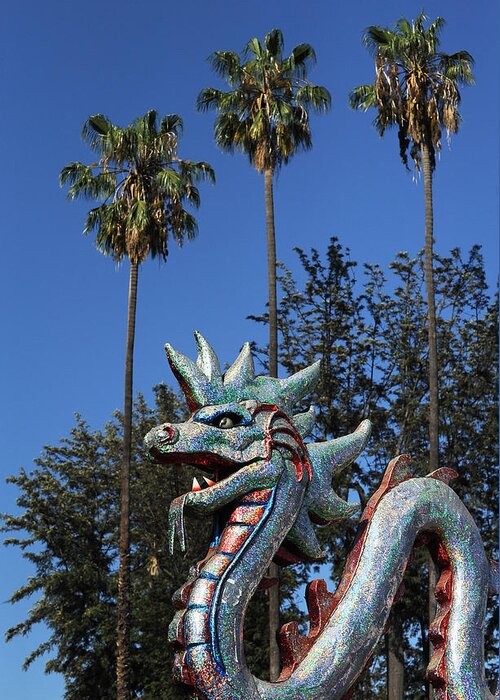 Palm Trees Greeting Card featuring the photograph Three Palms Dragon by Mark Sullivan