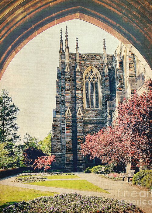 Duke University Chapel Greeting Card featuring the photograph Through the Arch by Kadwell Enz
