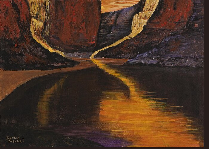 Landscape Greeting Card featuring the painting Through The Cracks by Darice Machel McGuire