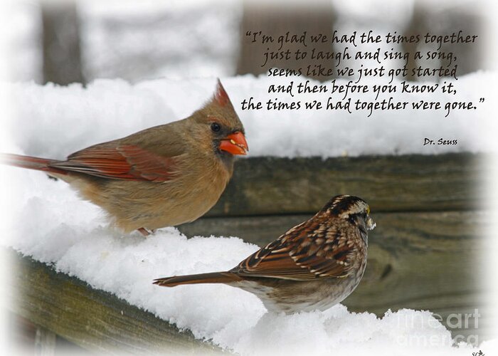Porch Greeting Card featuring the photograph Time Together by Sandra Clark
