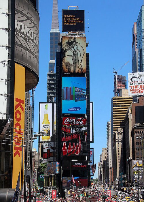 Times Square Greeting Card featuring the photograph Times Square by Jemmy Archer
