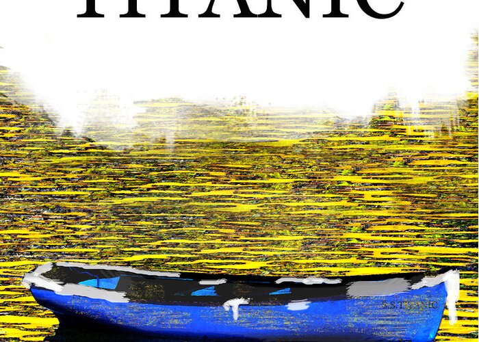 Titanic Greeting Card featuring the painting Titanic April 16th 1912 by David Lee Thompson