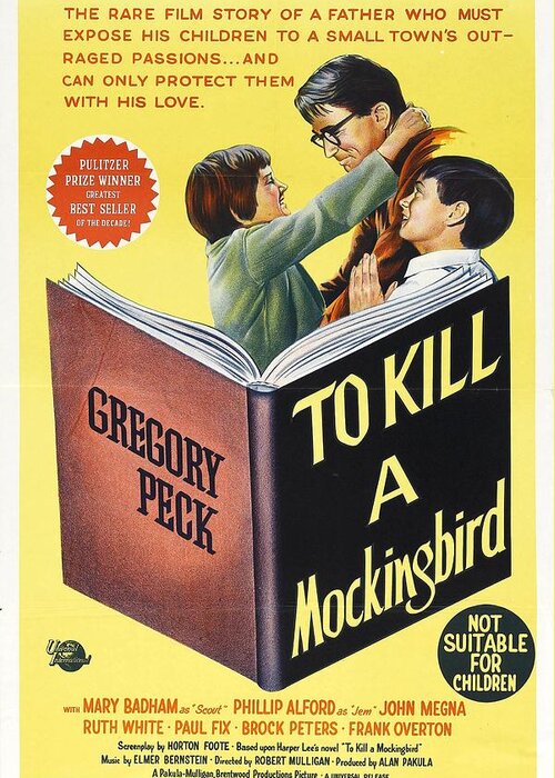 Movie Poster Greeting Card featuring the photograph To Kill a Mockingbird - 1962 by Georgia Fowler