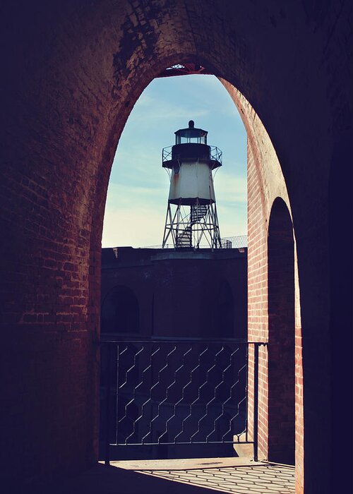Fort Point Greeting Card featuring the photograph To Light the Way by Laurie Search