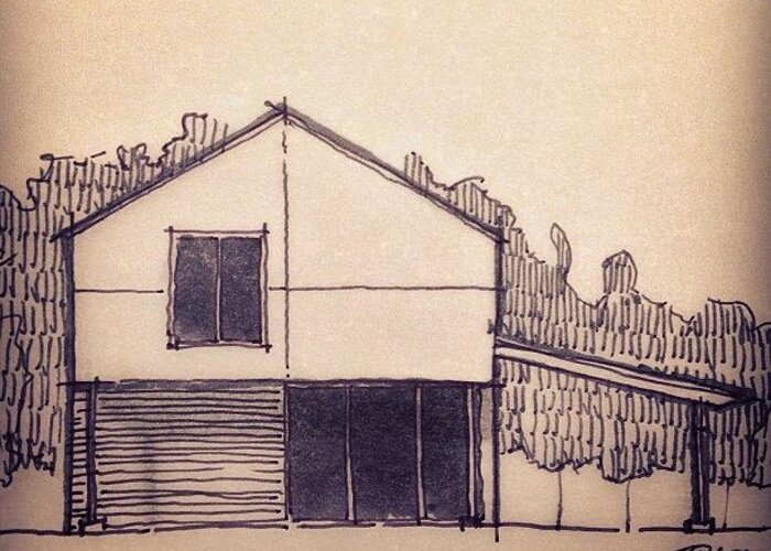  Greeting Card featuring the photograph Today's Sketch. Modern 3 Bed 1300 Sf by Phil Craddock