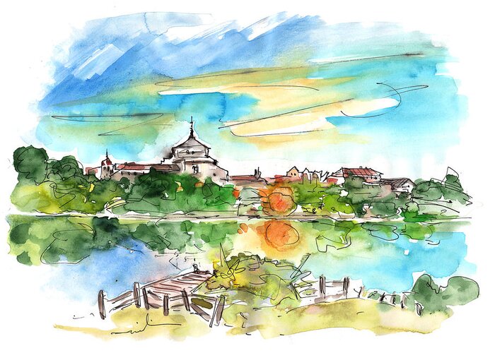 Travel Greeting Card featuring the painting Toledo 03 by Miki De Goodaboom