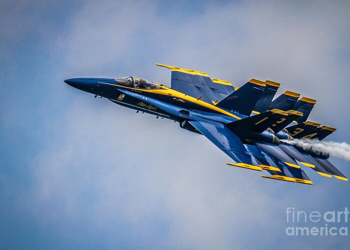 Blue Angels Greeting Card featuring the photograph Too Close for Comfort by Eleanor Abramson