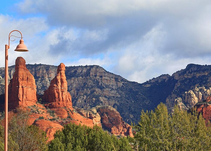 Sedona Greeting Card featuring the photograph Top Hat by Donna Kennedy