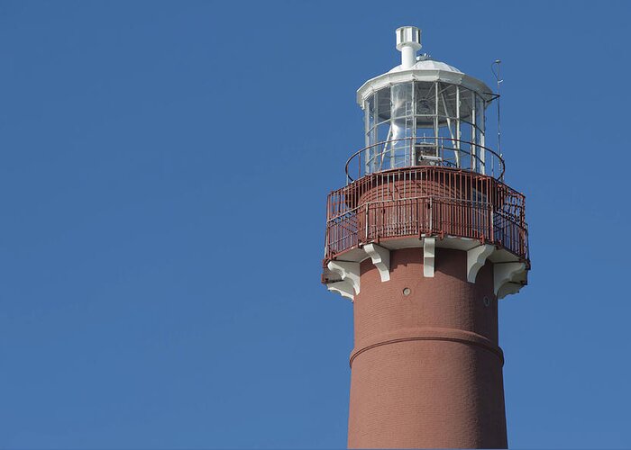 Top Of Old Barney Barnegat Lighthouse Greeting Card featuring the photograph Top of Old Barney Barnegat Lighthouse by Terry DeLuco