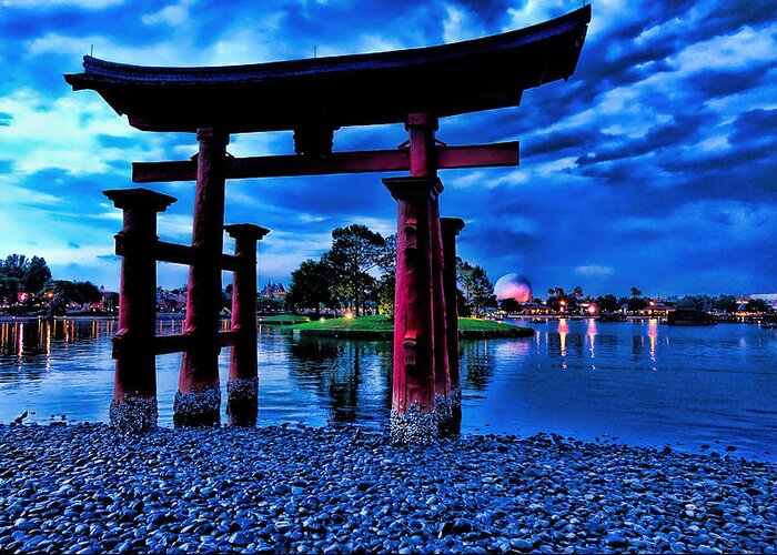 Torii Epcot Japan Japanese Disney Wdw Greeting Card featuring the photograph Torii Gate 2 by Nora Martinez