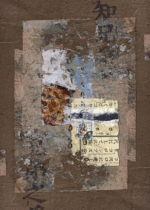 Torn Greeting Card featuring the photograph Torn Papers on Wall by Carol Leigh