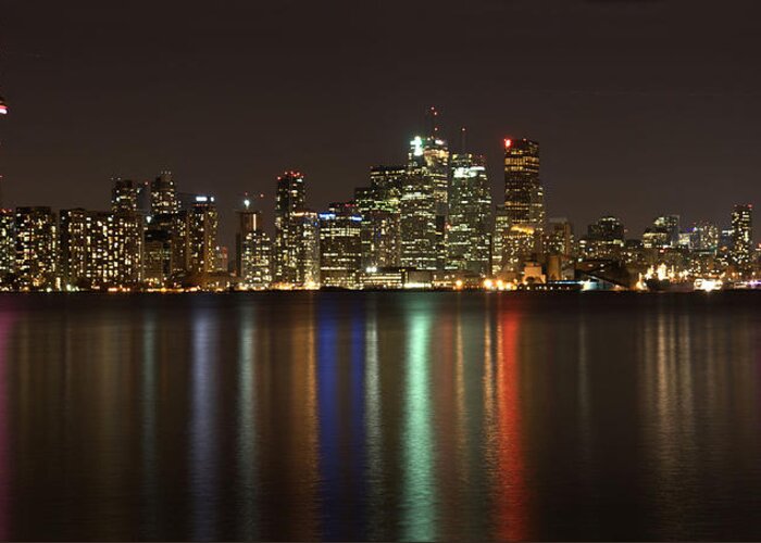 Toronto Greeting Card featuring the photograph Toronto at night by Nick Mares