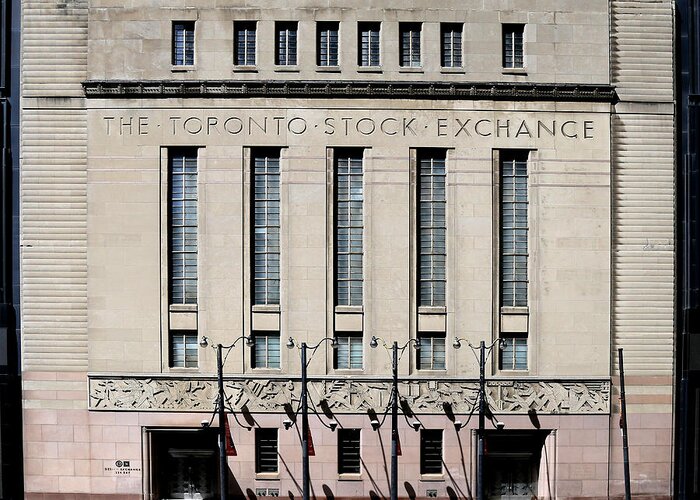Tsx Greeting Card featuring the photograph Toronto Stock Exchange 1 by Andrew Fare