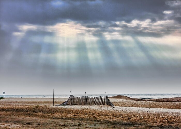 Beach Greeting Card featuring the photograph Touched by Heaven by Sennie Pierson