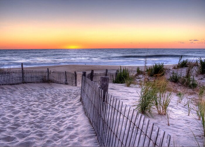Delaware Greeting Card featuring the photograph Tower Beach Sunrise by David Dufresne