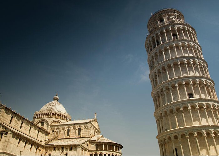 Built Structure Greeting Card featuring the photograph Tower Of Pisa by Artur Debat