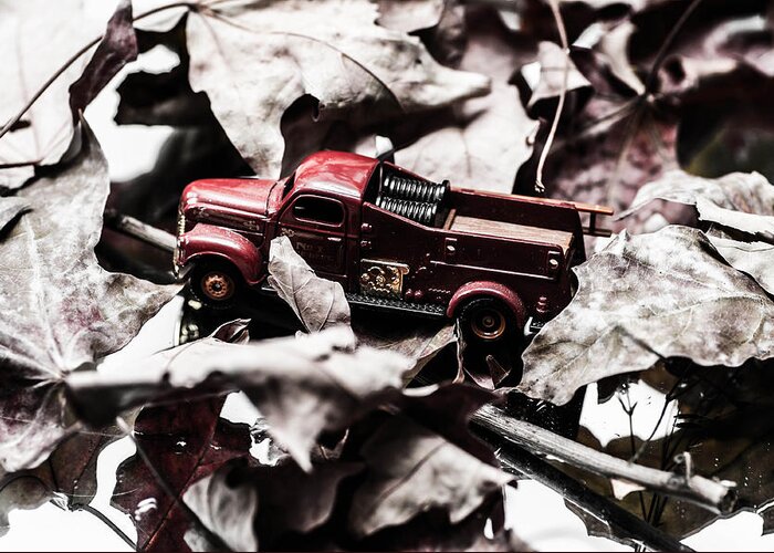  Greeting Card featuring the photograph TOY fire truck by Gerald Kloss