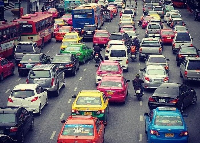 Asia Greeting Card featuring the photograph Traffic Jams Are 24h A Day by Tamara Kos