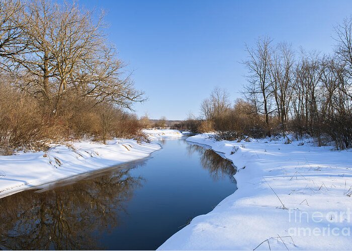 Winter Landscape Greeting Card featuring the photograph Tranquility by Dan Hefle