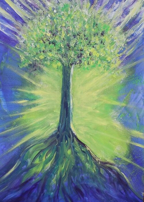 Tree Of Life Greeting Card featuring the painting Tree of LIfe by Deb Brown Maher