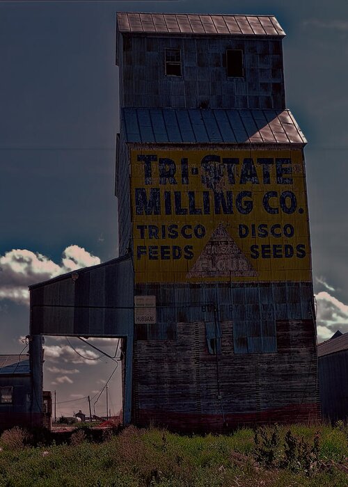 Grain Elevator Greeting Card featuring the photograph Tri State Milling CO by Cathy Anderson