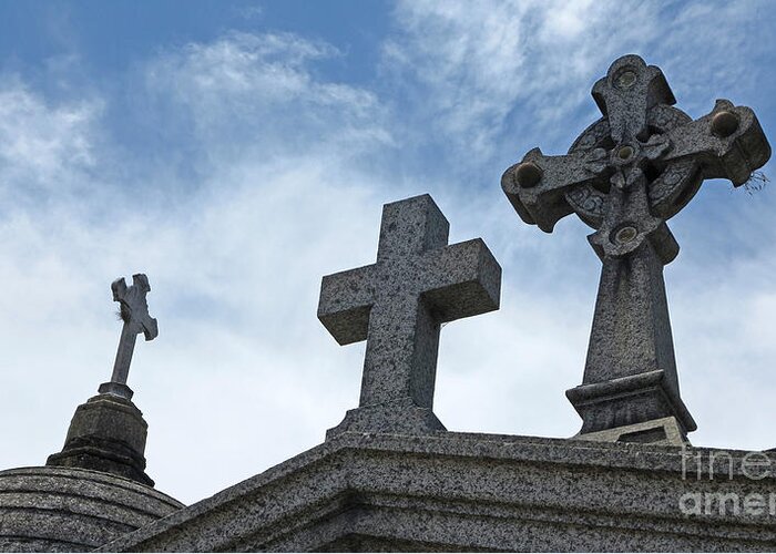 Crosses Greeting Card featuring the photograph Triple Crosses by Vivian Christopher