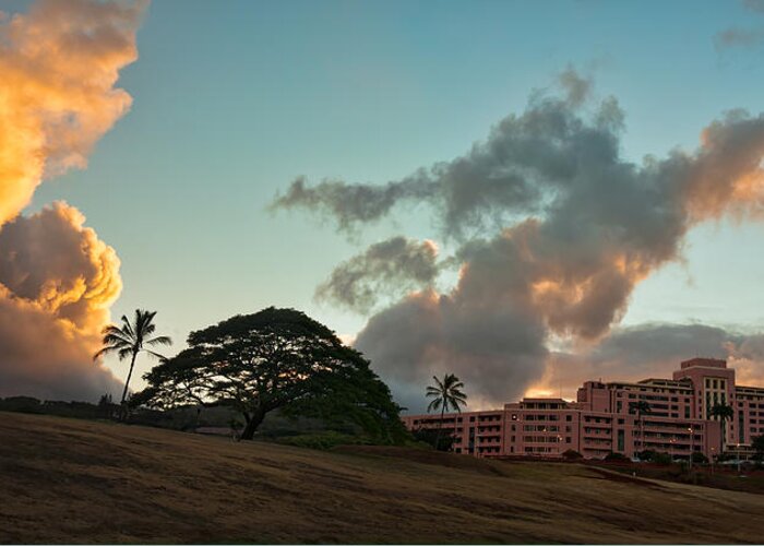 Hawaii Greeting Card featuring the photograph Tripler Sunrise by Dan McManus