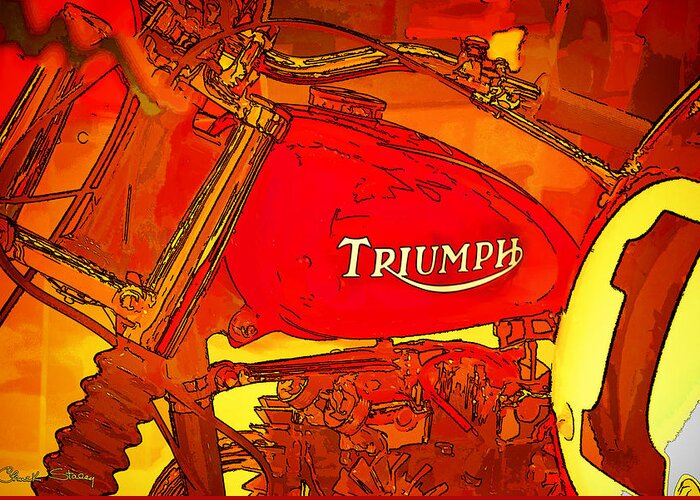 Motorcycle Greeting Card featuring the photograph Triumph by Chuck Staley