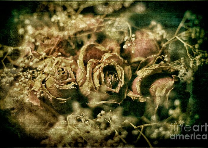 Roses Greeting Card featuring the photograph True Love Never Dies by Lois Bryan