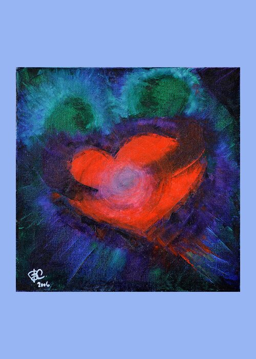 Red Heart Greeting Card featuring the painting True Love by Belinda Capol