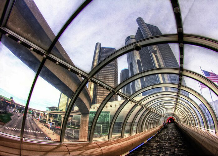 Arch Greeting Card featuring the photograph Tunneling Over Jefferson Avenue by Photo By Mike Kline (notkalvin)