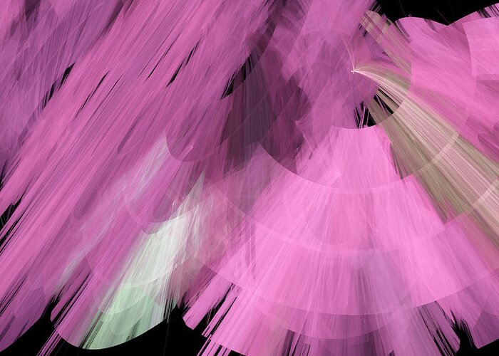 Ballerina Greeting Card featuring the digital art TuTu Stage Left Abstract Pink by Andee Design
