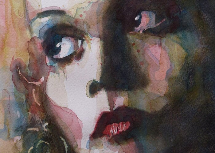 Twiggy Greeting Card featuring the painting Twiggy Where Do You Go My Lovely by Paul Lovering