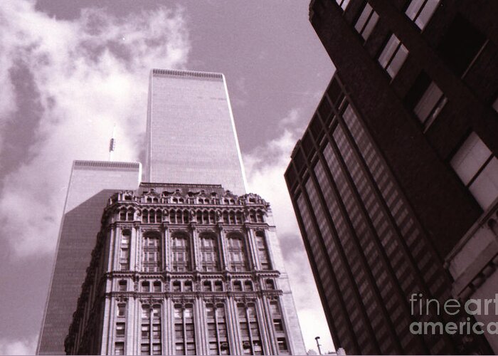  Greeting Card featuring the photograph Twin Towers by George D Gordon III