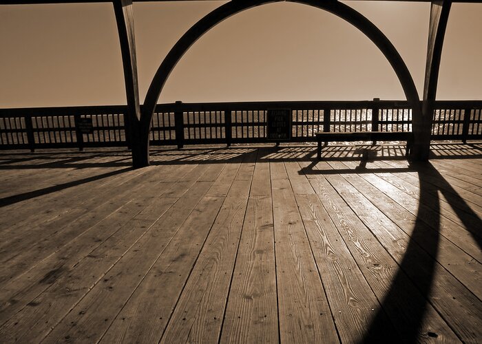 Tybee Island Pier Greeting Card featuring the photograph Tybee Island Pier by Steven Michael