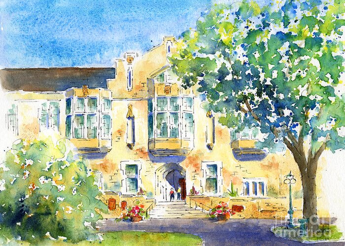 Impressionism Greeting Card featuring the painting U of S College Building by Pat Katz