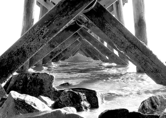 Water Greeting Card featuring the photograph Under The Boardwalk by Greg Fortier