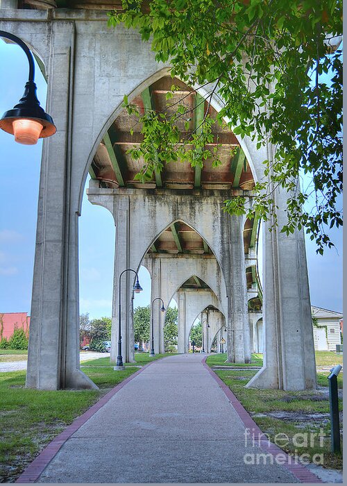 Bridge Greeting Card featuring the photograph Under The Bridge by Kathy Baccari