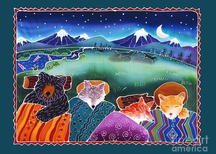 Stars Greeting Card featuring the painting Under the Stars by Harriet Peck Taylor