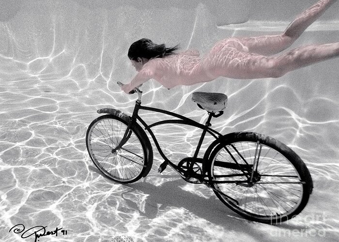 Bicycling Greeting Card featuring the photograph Underwater Bicycling by Joanne West