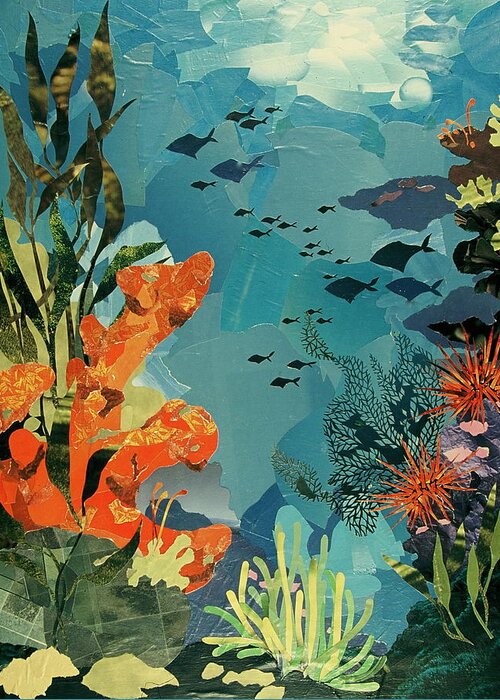Sea Greeting Card featuring the mixed media Underwater by Robin Birrell