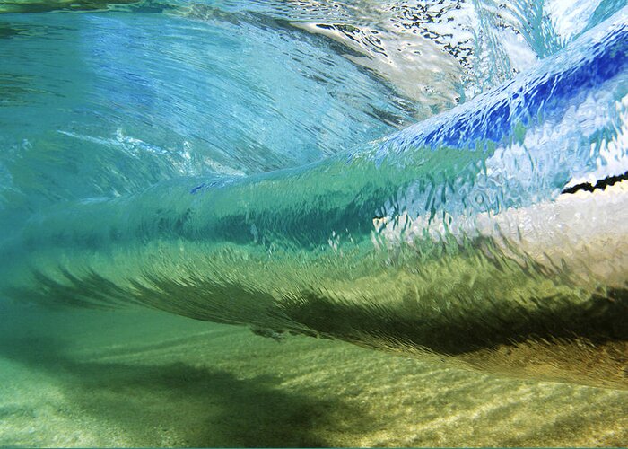 Amaze Greeting Card featuring the photograph Underwater Wave Curl by Vince Cavataio - Printscapes