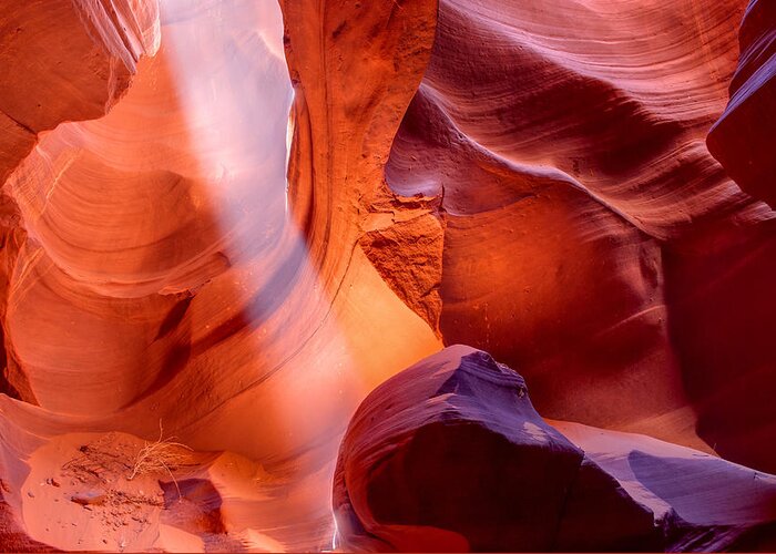 Antelope Canyon Greeting Card featuring the photograph Upper Antelope Canyon Magic by Gregory Ballos