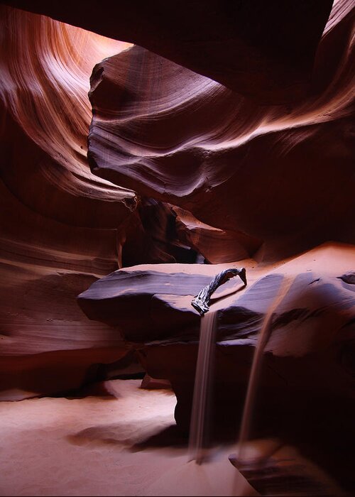 Slot Canyon Greeting Card featuring the photograph Upper Antelope Slot Canyon 11 by Jean Clark
