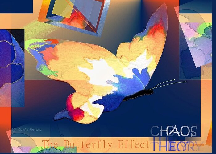 Butterfly Greeting Card featuring the digital art The Butterfly Effect by Melodye Whitaker
