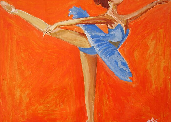 Us Ballet Dances Greeting Card featuring the painting U.s Ballet Dance-1 by Anand Swaroop Manchiraju