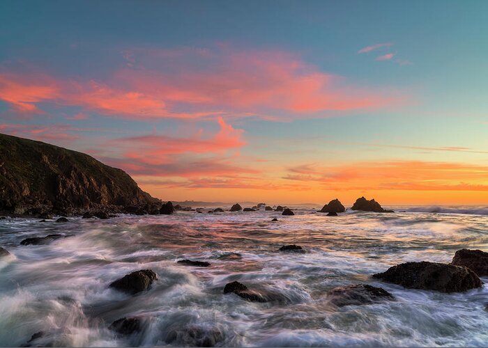 Scenics Greeting Card featuring the photograph Usa, California, Bodega, Rocky Coast At by Tetra Images - Gary Weathers